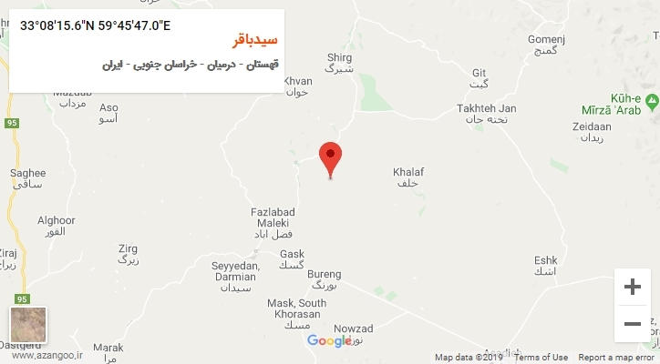روستای سیدباقر بر روی نقشه
