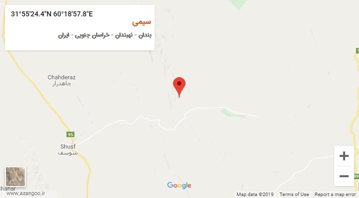 روستای سیمی بر روی نقشه