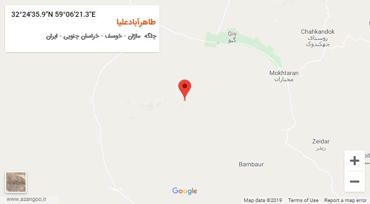 روستای طاهرآبادعلیا بر روی نقشه