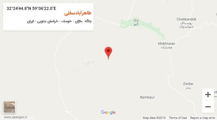 روستای طاهرآبادسفلی بر روی نقشه