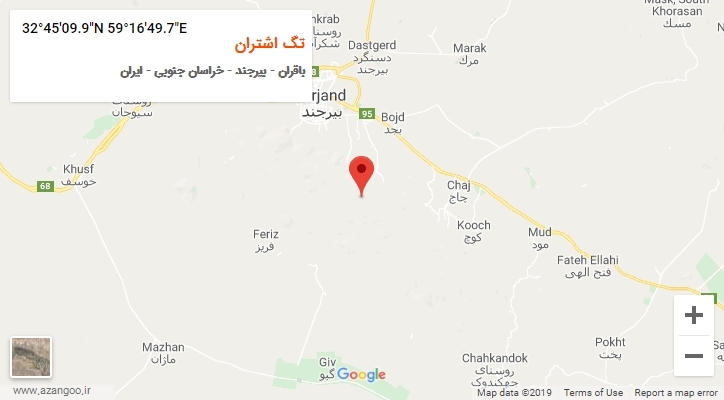 روستای تگ اشتران بر روی نقشه