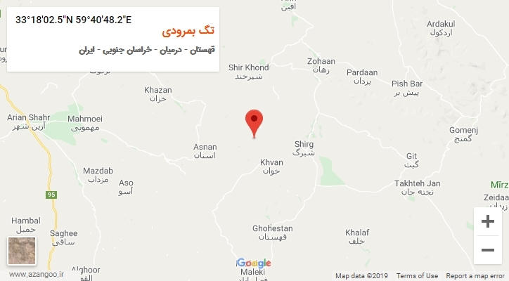 روستای تگ بمرودی بر روی نقشه