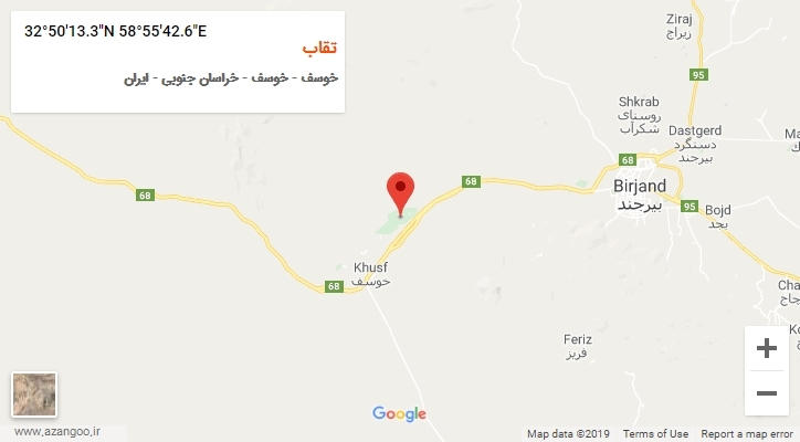روستای تقاب بر روی نقشه