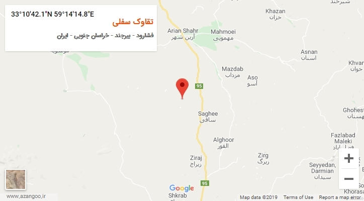 روستای تقاوک سفلی بر روی نقشه