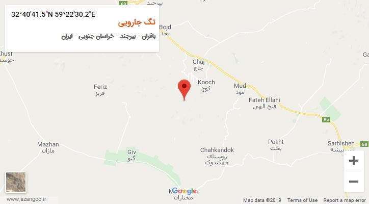 روستای تگ جارویی بر روی نقشه