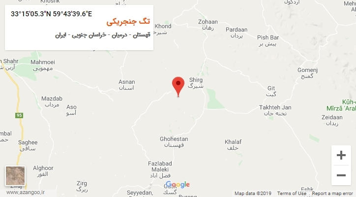 روستای تگ جنجریکی بر روی نقشه