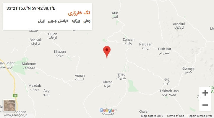 روستای تگ خارزاری بر روی نقشه