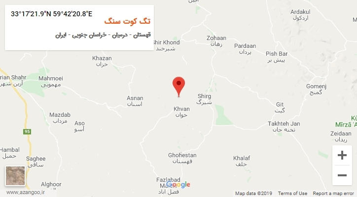 روستای تگ کوت سنگ بر روی نقشه
