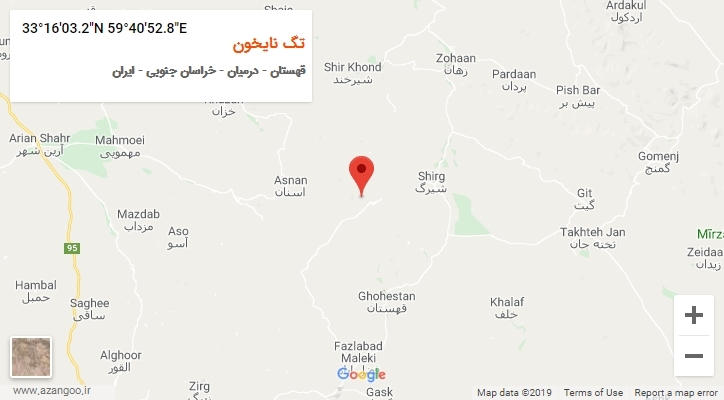 روستای تگ نایخون بر روی نقشه