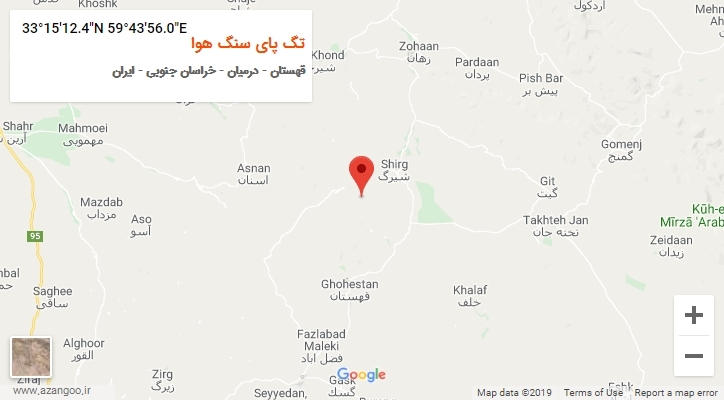 روستای تگ پای سنگ هوا بر روی نقشه