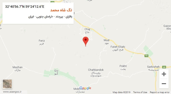 روستای تگ شاه محمد بر روی نقشه