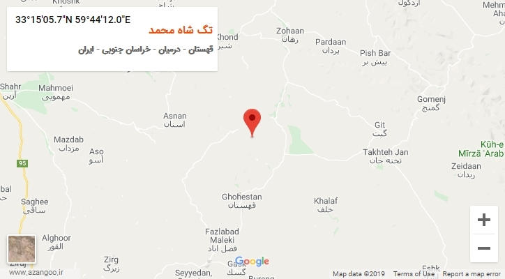 روستای تگ شاه محمد بر روی نقشه