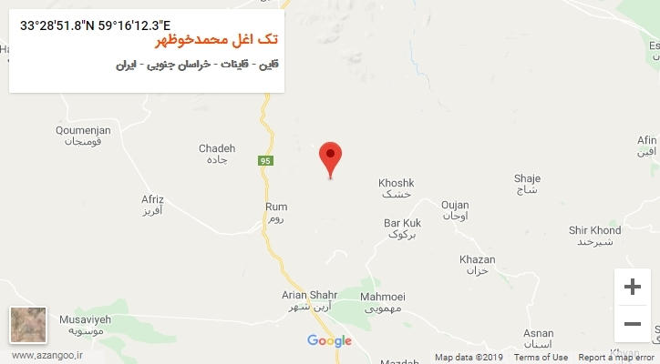 روستای تک اغل محمدخوظهر بر روی نقشه