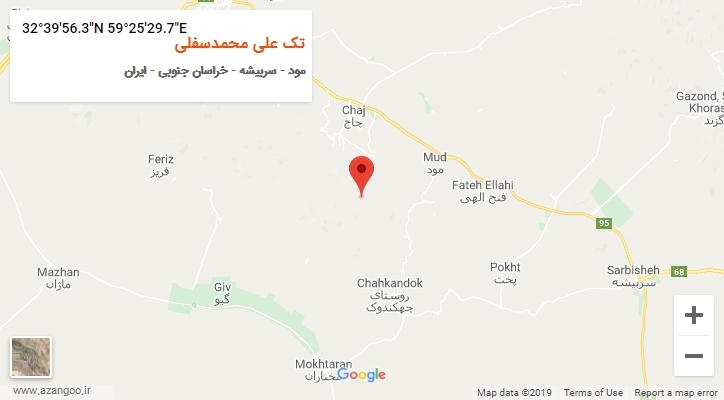 روستای تک علی محمدسفلی بر روی نقشه