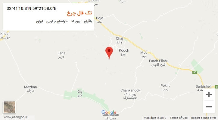 روستای تک قال چرخ بر روی نقشه