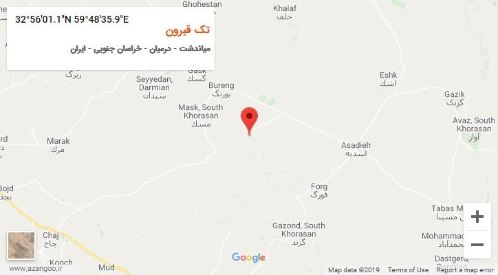 روستای تک قبرون بر روی نقشه