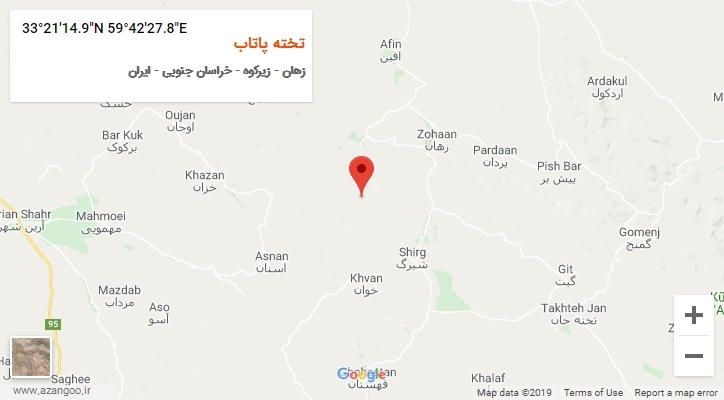 روستای تخته پاتاب بر روی نقشه