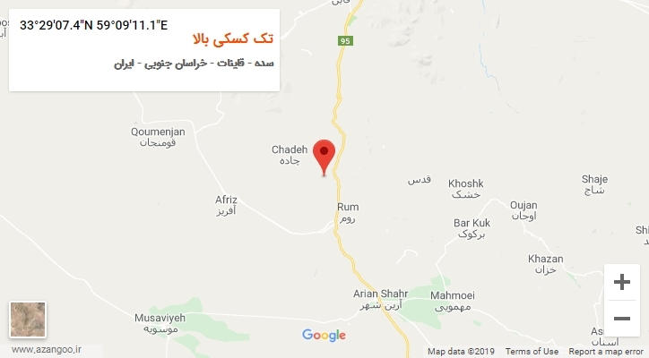 روستای تک کسکی بالا بر روی نقشه