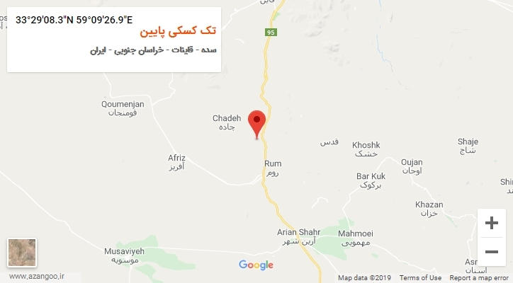 روستای تک کسکی پایین بر روی نقشه