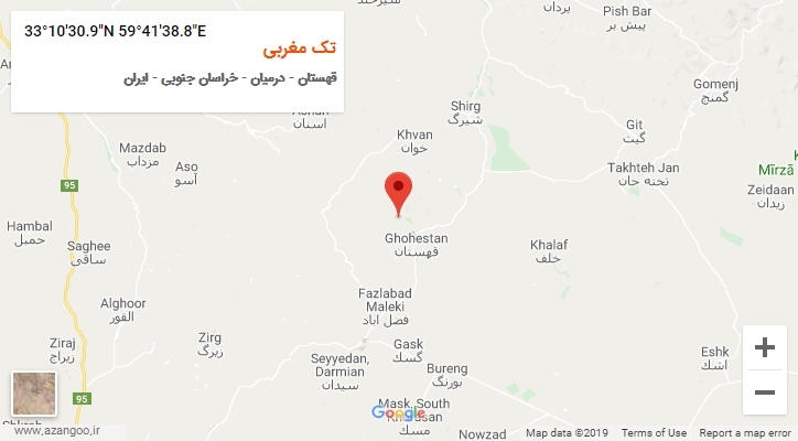 روستای تک مغربی بر روی نقشه