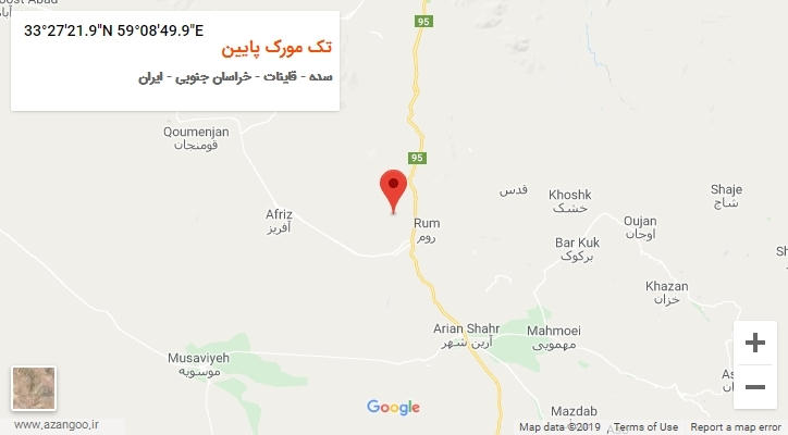 روستای تک مورک پایین بر روی نقشه
