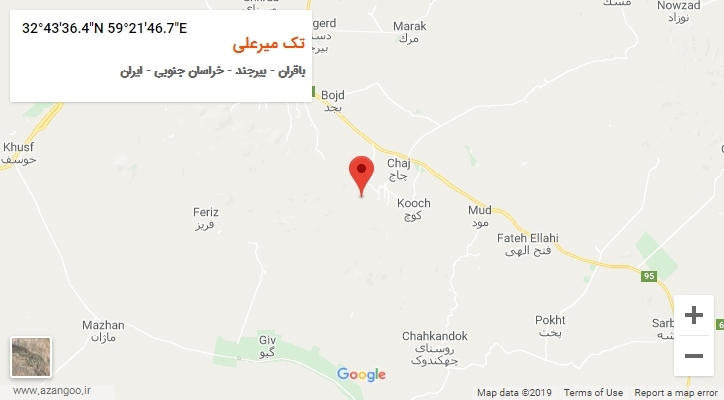 روستای تک میرعلی بر روی نقشه