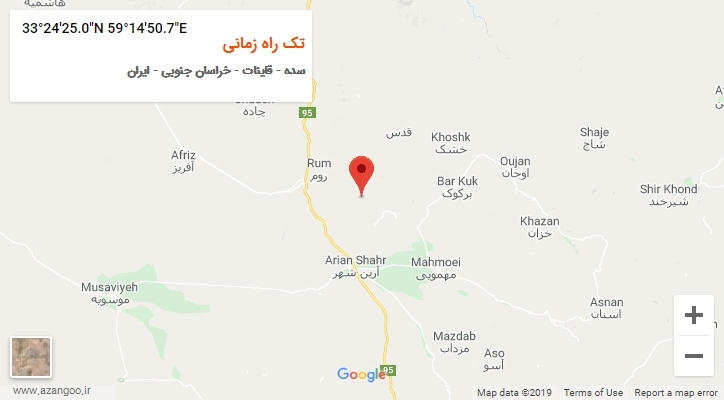 روستای تک راه زمانی بر روی نقشه