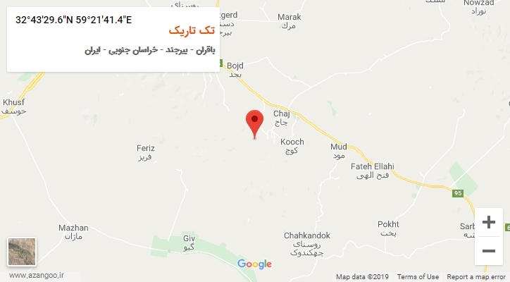 روستای تک تاریک بر روی نقشه