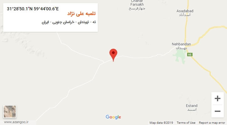 روستای تلمبه علی نژاد بر روی نقشه