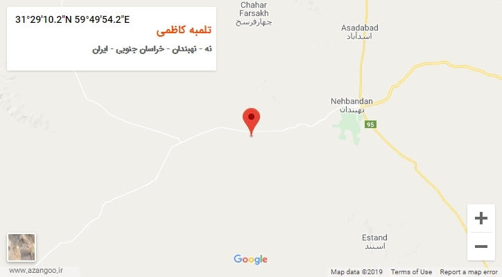 روستای تلمبه کاظمی بر روی نقشه
