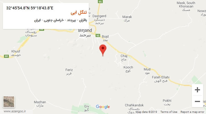 روستای تنگل ابی بر روی نقشه