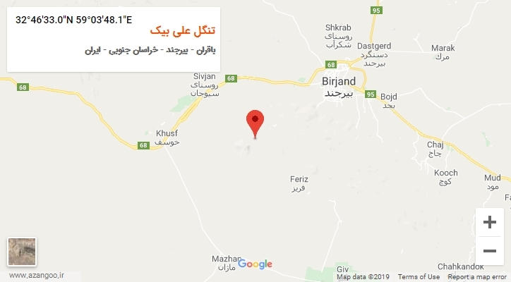 روستای تنگل علی بیک بر روی نقشه