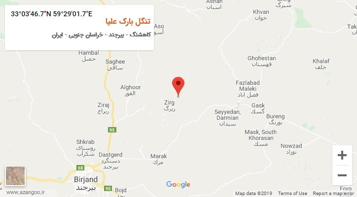 روستای تنگل بارک علیا بر روی نقشه
