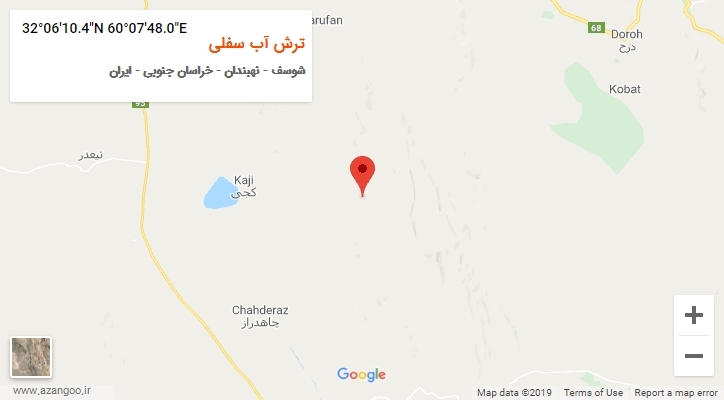 روستای ترش آب سفلی بر روی نقشه