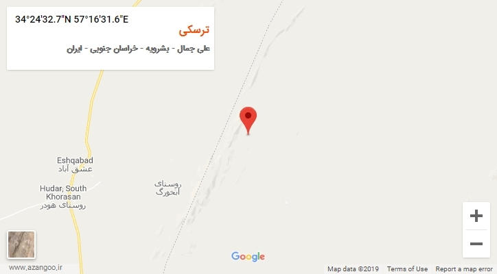 روستای ترسکی بر روی نقشه