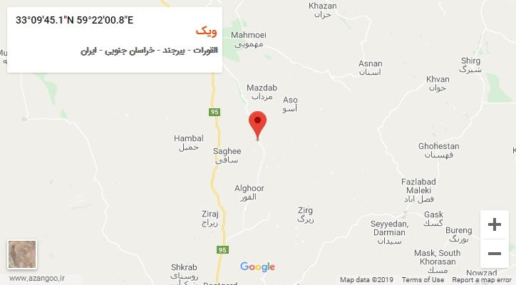 روستای ویک بر روی نقشه