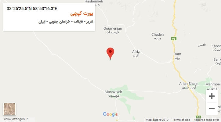 روستای یورت کپچی بر روی نقشه