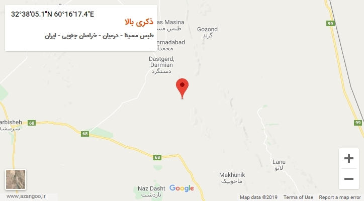روستای ذکری بالا بر روی نقشه