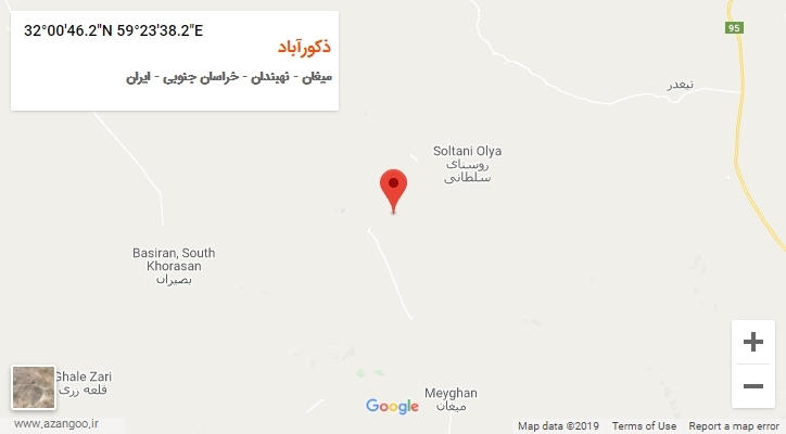 روستای ذکورآباد بر روی نقشه