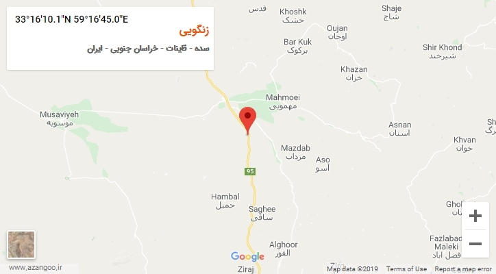 روستای زنگویی بر روی نقشه