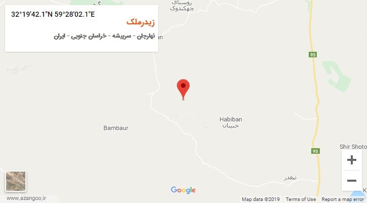 روستای زیدرملک بر روی نقشه