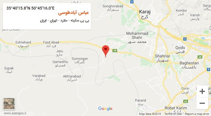 روستای عباس آبادطوسی بر روی نقشه