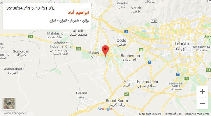 روستای ابراهیم آباد بر روی نقشه