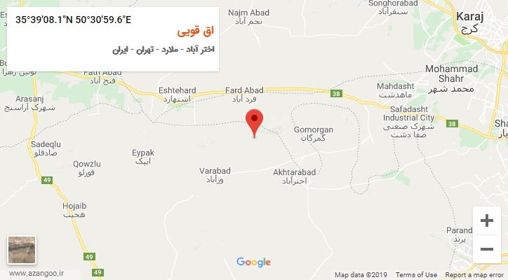 روستای اق قویی بر روی نقشه