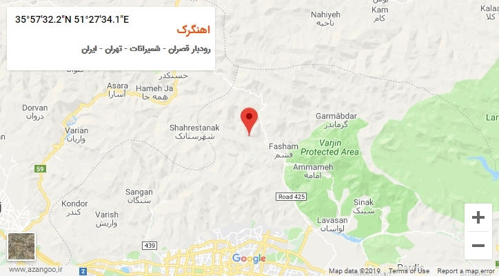 روستای اهنگرک بر روی نقشه