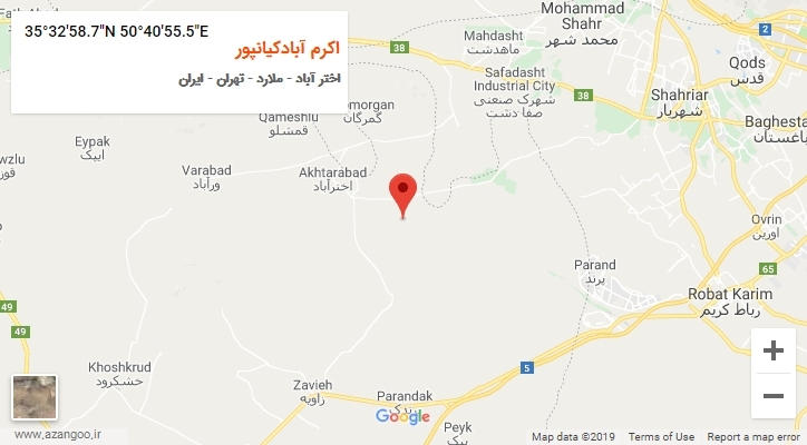 روستای اکرم آبادکیانپور بر روی نقشه