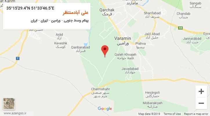 روستای علی آبادمنتظر بر روی نقشه