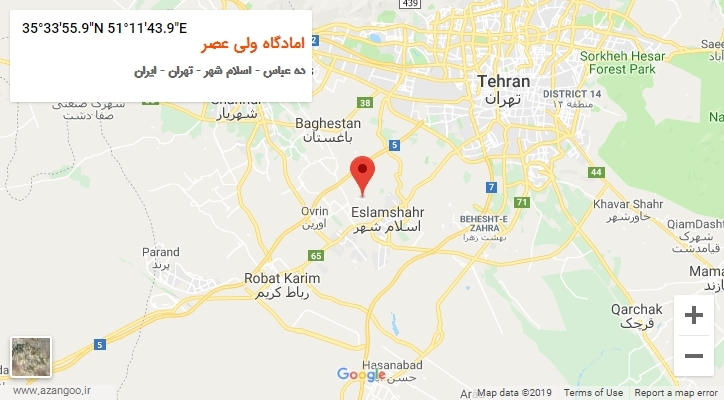 روستای امادگاه ولی عصر بر روی نقشه
