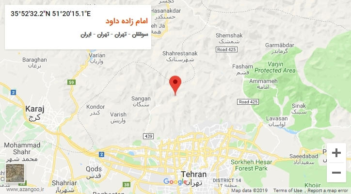 روستای امام زاده داود بر روی نقشه