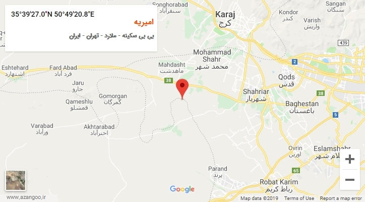 روستای امیریه بر روی نقشه